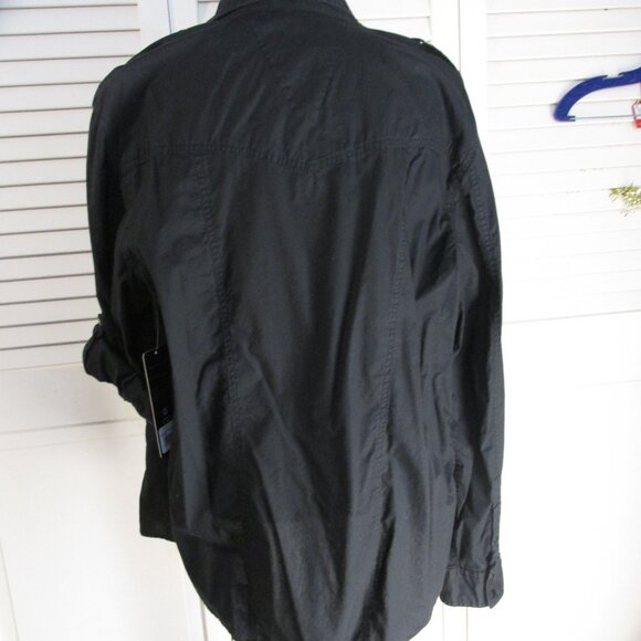 Layer 8 "Eighty Eight" Platinum Black Snapped Dress Shirt - XL (Large) NWT - Picture 4 of 5